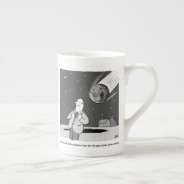 Taza De Porcelana Meteorito Divertido que Golpea la Tierra Desastre