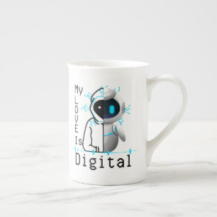 Taza De Porcelana Mi amor es digital.w