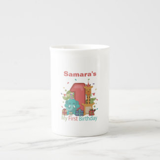 Taza De Porcelana Mi primer cumpleaños, el hongo de China