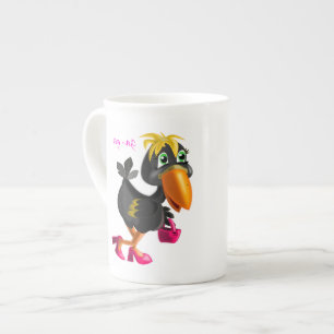 Taza De Porcelana Moda Bird Beach Toalla - Diversión - Colores Perso