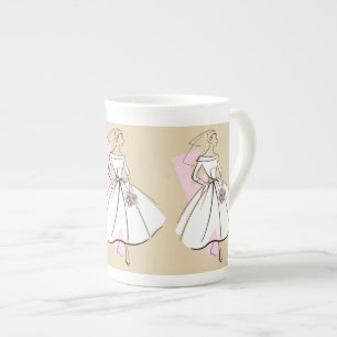 Taza De Porcelana Moda Novia Neutral mug bone china