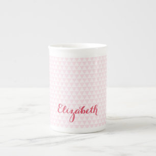 Taza De Porcelana Moderna Moda de moda Elegante Nombre Personalizado