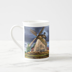 Taza De Porcelana Molino de viento de los Países Bajos