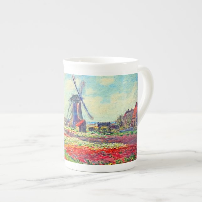 Taza De Porcelana Molino de viento Monet Tulips (Derecha)