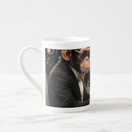 Taza De Porcelana Monkey Playing Piano Music Poster – I Am Music