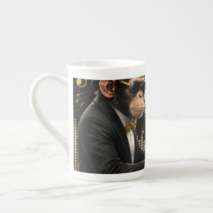 Taza De Porcelana Monkey Playing Piano Music Poster – I Am Music