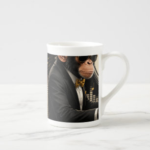 Taza De Porcelana Monkey Playing Piano Music Poster – I Am Music
