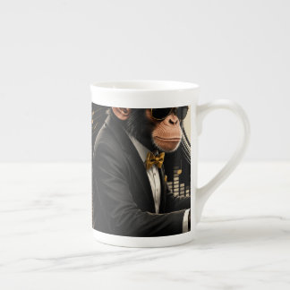 Taza De Porcelana Monkey Playing Piano Music Poster – I Am Music