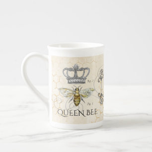Taza De Porcelana Monograma de la reina de cosecha real