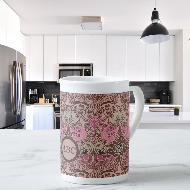 Taza De Porcelana Monograma de William Morris Peacock y Dragon (Subido por el creador)