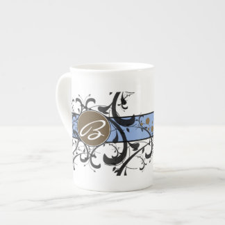 Taza De Porcelana Monogramado Victoriano Flourish