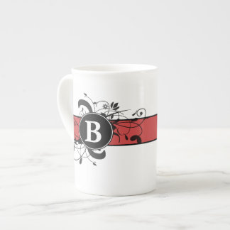 Taza De Porcelana Monogramado Victoriano Flourish