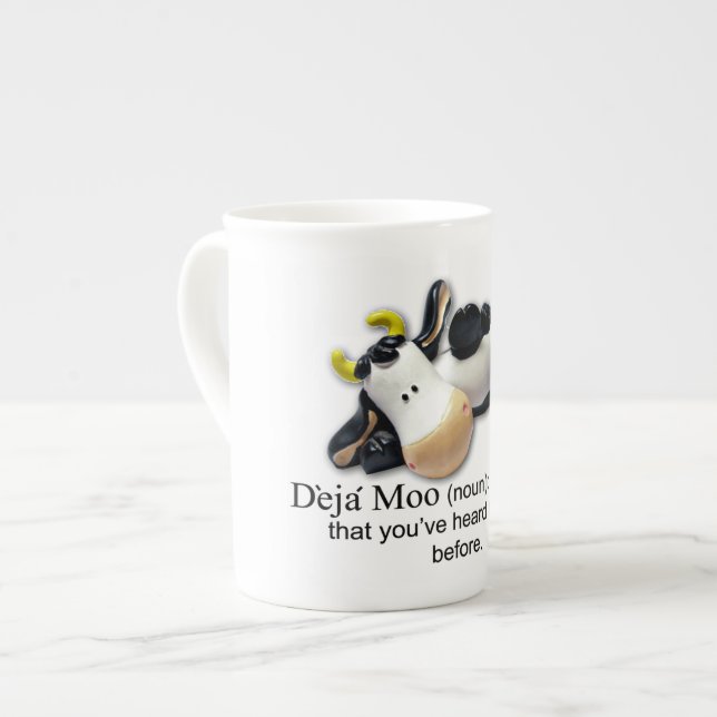 Taza De Porcelana MOO Bull de Deja cómica (Izquierda)