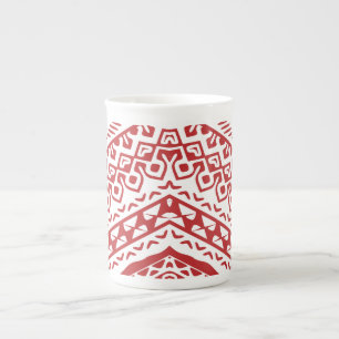 Taza De Porcelana Motivos Étnicos 3