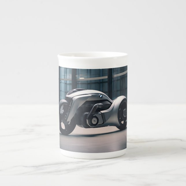 Taza De Porcelana motocicleta de carreras (Frente)