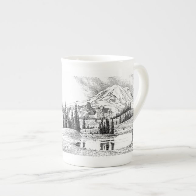 Taza De Porcelana Mount Rainier, Washington (Derecha)