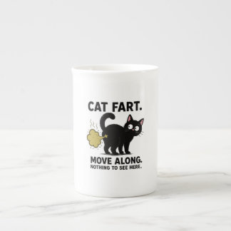 Taza De Porcelana Mover junto a nada que ver aquí divertido maullar 