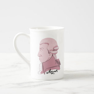 Taza De Porcelana Mozart en rosa
