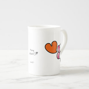 Taza De Porcelana ¡¡¡muack S volador!!! - Rosa y azul