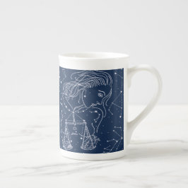 Taza De Porcelana Muestra del zodiaco del libra