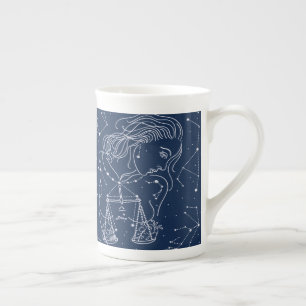 Taza De Porcelana Muestra del zodiaco del libra
