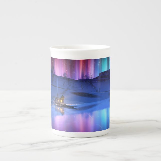 Taza De Porcelana Mug arcoiris de invierno (Frente)
