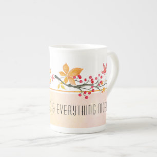 Taza De Porcelana Mug China de hueso otoñal personalizado