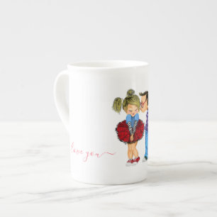 Taza De Porcelana Mug con pareja romántica - Amor