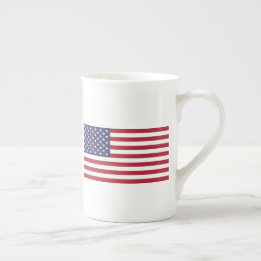 Taza De Porcelana Mug de China ósea con bandera de Estados Unidos