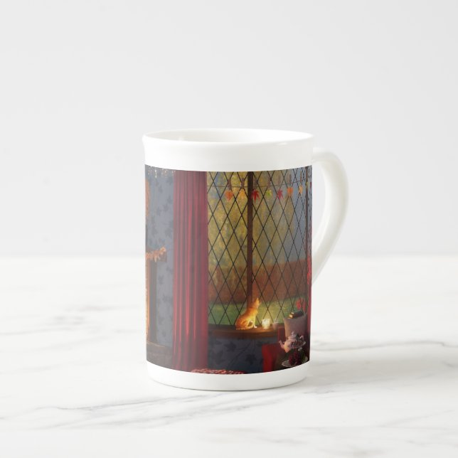 Taza De Porcelana Mug de especialidad de tranquilidad de otoño (Derecha)