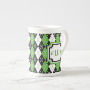 Taza De Porcelana Mug de especialidad Retro Argyle