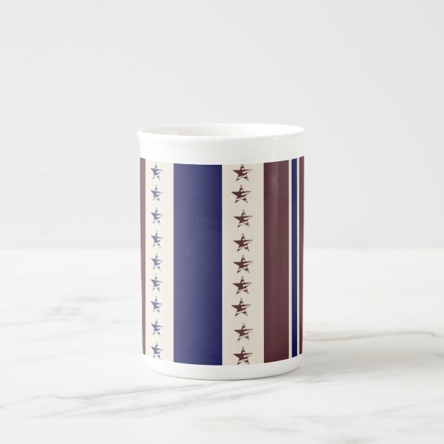 Taza De Porcelana Mug de especialidad roja blanca y azul (Frente)