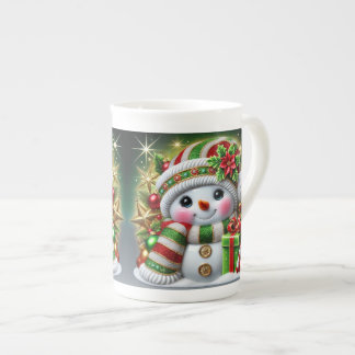 Taza De Porcelana Mug de especialidad Snowman