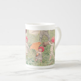 Taza De Porcelana Mug de Fe de champiñones vintage personalizado