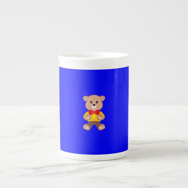 Taza De Porcelana Mug de la especialidad azul del oso (Frente)