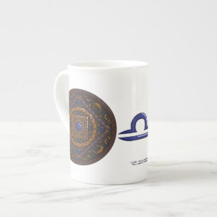 Taza De Porcelana Mug de la especialidad de Libra Mandala