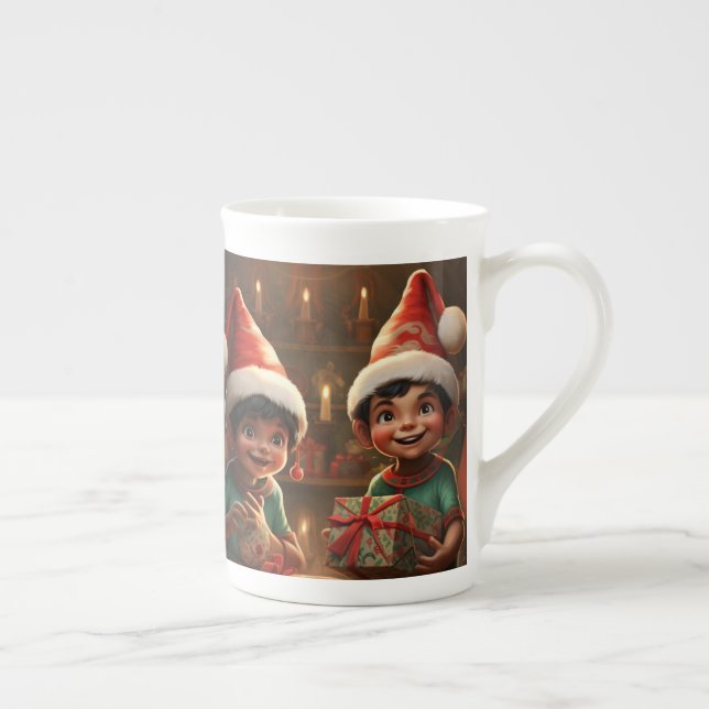 Taza De Porcelana Mug de la especialidad de los Navidades estadounid (Derecha)