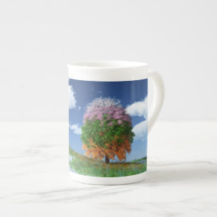 Taza De Porcelana Mug de la especialidad del árbol de temporada