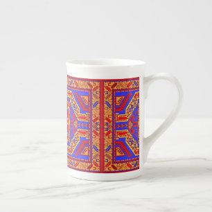 Taza De Porcelana Mug de la especialidad del arte folclórico armenio