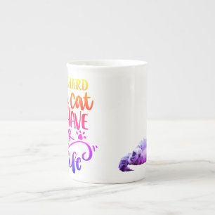 Taza De Porcelana Mug de la especialidad del gato/café