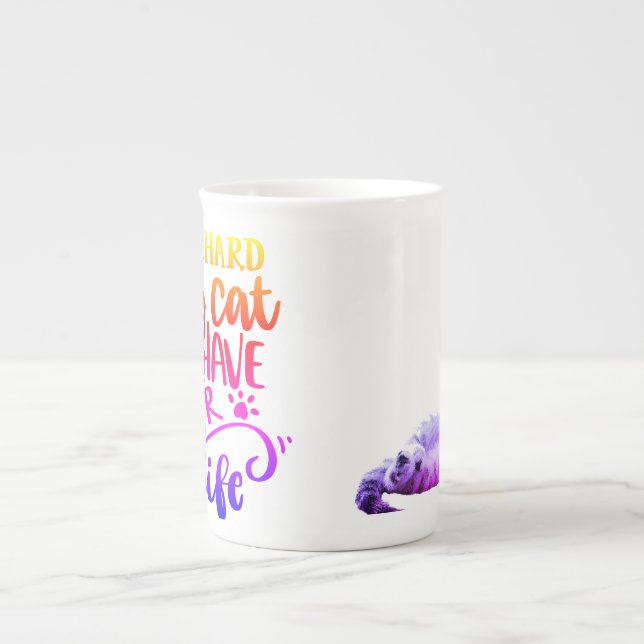 Taza De Porcelana Mug de la especialidad del gato/café (Frente)