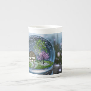 Taza De Porcelana Mug de la especialidad del glóbulo de cerezo
