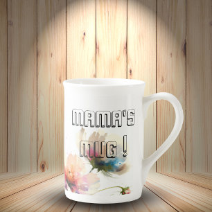 Taza De Porcelana Mug de la especialidad floral de Mamas