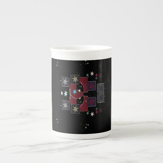 Taza De Porcelana Mug de las estrellas de la noche (Frente)