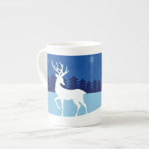 Mug de nombre personalizado de Ilustracion de reno