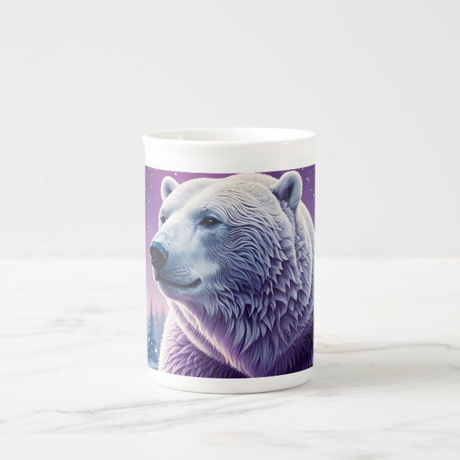 Taza De Porcelana Mug. de oso polar (Frente)
