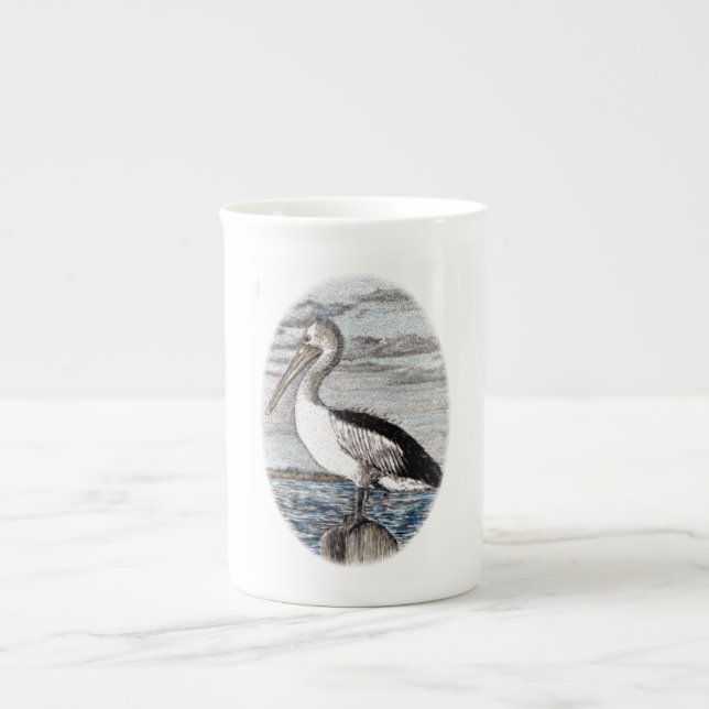 Taza De Porcelana Mug de Pelican Bone China (Frente)