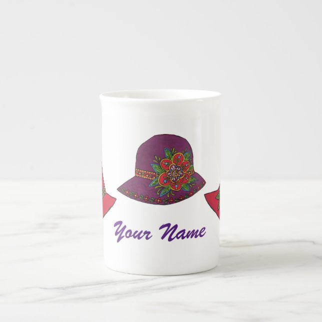 Taza De Porcelana Mug Gorra rojo personalizado (Frente)