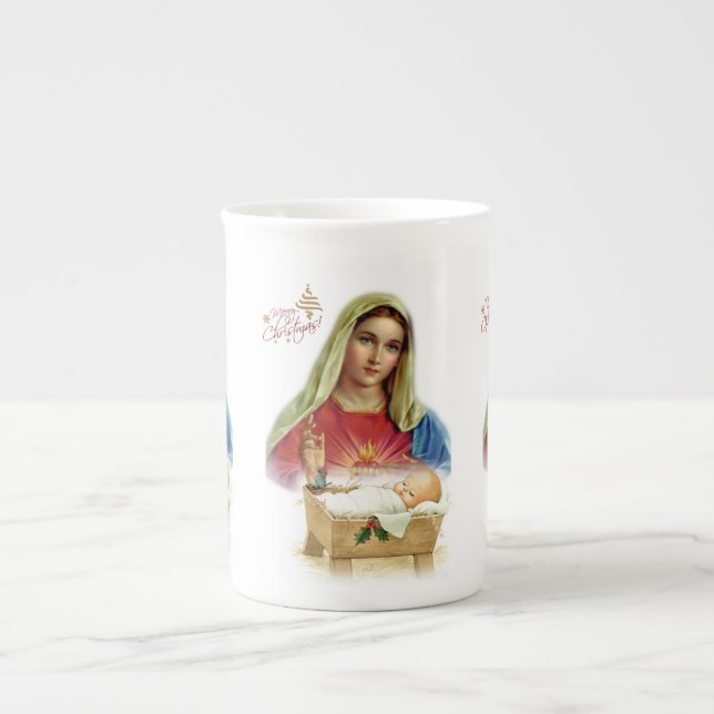Taza De Porcelana Mug, Jesucristo, Feliz Navidad (Frente)