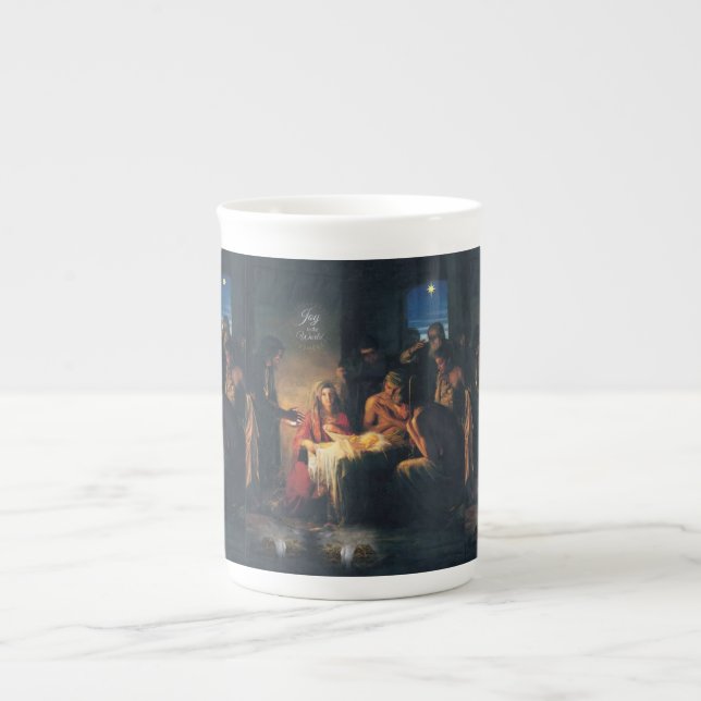 Taza De Porcelana Mug, Jesucristo, Feliz Navidad (Frente)